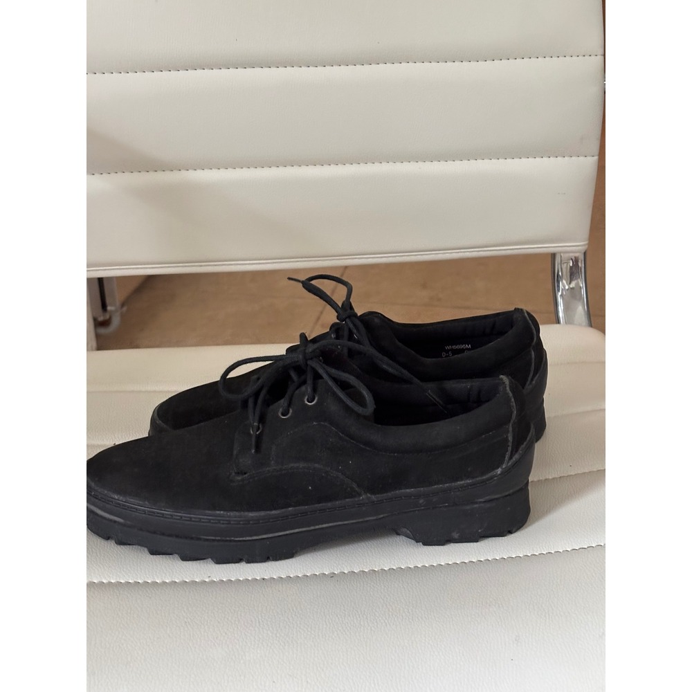 Keds Womens Black Suede Leather Oxford Lace Up Shoes‎ WH5085M Size 8
